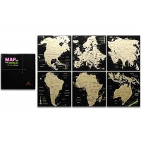 Набір скретч листівок «Карта світу» EN