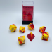 Набір кубів D&D Chessex CSX26450 (Gemini Red-Yellow/Silver Polyhedral 7-Die Set)