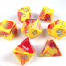 Набір кубів D&D Chessex CSX26450 (Gemini Red-Yellow/Silver Polyhedral 7-Die Set)