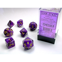 Набір кубів D&D Chessex CSX27437 (Vortex Purple/Gold Polyhedral 7-Die Set)