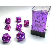 Набір кубів D&D Chessex CSX27457 (Festive Violet/White Polyhedral 7-Die Set)