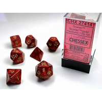 Набір кубів D&D Chessex CSX27414 (Scarab Scarlet/Gold Polyhedral 7-Die Set)