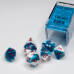 Набір кубів D&D Chessex CSX26457 (Gemini Astral Blue-White/Red Polyhedral 7-Die Set)