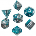 Набор костей D&D Chessex CSX26456 (Gemini Steel-Teal/White Polyhedral 7-Die Set)