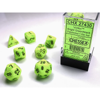Набор костей D&D Chessex CSX27430 (Vortex Bright Green/Black Polyhedral 7-Die Set)
