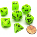 Набір кубів D&D Chessex CSX27430 (Vortex Bright Green/Black Polyhedral 7-Die Set)