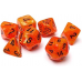 Набор костей D&D Chessex CSX27433 (Vortex Orange/Black Polyhedral 7-Die Set)
