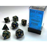Набір кубів D&D Chessex CSX27499 (Lustrous Shadow/Gold Polyhedral 7-Die Set)