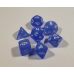 Набір кубів D&D Chessex CSX27406 (Frosted Blue/White Polyhedral 7-Die Set)