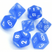 Набір кубів D&D Chessex CSX27406 (Frosted Blue/White Polyhedral 7-Die Set)