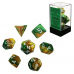 Набор костей D&D Chessex CSX26425 (Gemini Gold-Green/White Polyhedral 7-Die Set)