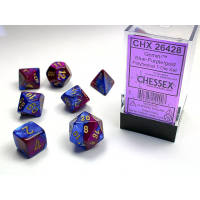 Набор костей D&D Chessex CSX26428 (Gemini Blue-Purple/Gold Polyhedral 7-Die Set)