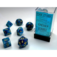 Набір кубів D&D Chessex CSX27489 (Phantom Teal/Gold Polyhedral 7-Die Set)