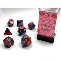 Набір кубів D&D Chessex CSX26429 (Gemini Blue-Red/Gold Polyhedral 7-Die Set)