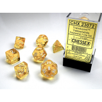 Набор костей D&D Chessex CSX23072 (Translucent Yellow/White Polyhedral 7-Die Set)