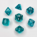 Набір кубів D&D Chessex CSX23085 (Translucent Teal/white Polyhedral 7-Die Set)