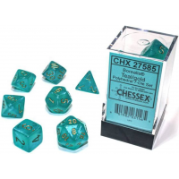 Набор костей D&D Chessex CSX27585 (Borealis Luminary Teal/Gold Polyhedral 7-Die Set)