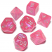 Набір кубів D&D Chessex CSX27584 (Borealis Luminary Pink/Silver Polyhedral 7-Die Set)