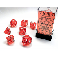 Набір кубів D&D Chessex CSX23073 (Translucent Orange/White Polyhedral 7-Die Set)