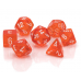 Набір кубів D&D Chessex CSX23073 (Translucent Orange/White Polyhedral 7-Die Set)