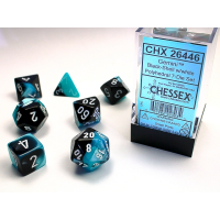 Набір кубів D&D Chessex CSX26446 (Gemini Black-Shell/White Polyhedral 7-Die Set)