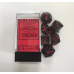 Набір кубів D&D Chessex CSX23088 (Translucent Smoke/Red Polyhedral 7-Die Set)