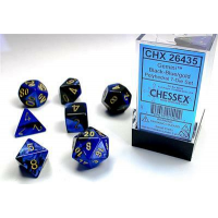 Набор костей D&D Chessex CSX26435 (Gemini Black-Blue/Gold Polyhedral 7-Die Set)