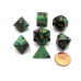 Набір кубів D&D Chessex CSX26439 (Gemini Black-Green/Gold Polyhedral 7-Die Set)