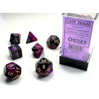 Набор костей D&D Chessex CSX26440 (Gemini Black-Purple/Gold Polyhedral 7-Die Set)