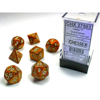 Набор костей D&D Chessex CSX27503 (Glitter Gold/Silver Polyhedral 7-Die Set)