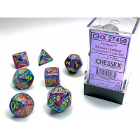 Набір кубів D&D Chessex CSX27450 (Festive Mosaic/Yellow Polyhedral 7-Die Set)