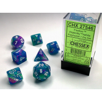 Набор костей D&D Chessex CSX27546 (Festive Waterlily/White Polyhedral 7-Die Set)