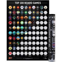 Скретч постер TOP 100 BOARD GAMES