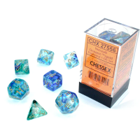 Набір кубів D&D Chessex CSX27556 (Nebula Luminary Oceanic/Gold Polyhedral 7-Die Set)