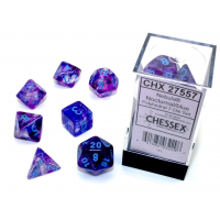 Набор костей D&D Chessex CSX27557 (Nebula Luminary Nocturnal/Blue Polyhedral 7-Die Set)