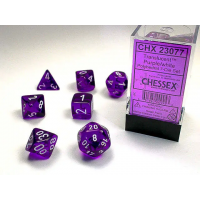 Набор костей D&D Chessex CSX23077 (Translucent Purple/White Polyhedral 7-Die Set)