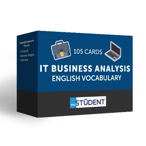 English Student IT business analysis (105 cards)