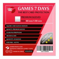 Протекторы для карт Games 7 Days 80x80 мм Premium (50 шт)