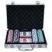 Покерный набор на 200 фишек без номинала алюминиевый кейс
