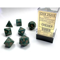 Набір кубів D&D Chessex CSX25415 (Opaque Dusty Green/Gold Polyhedral 7-Die Set)