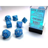 Набор костей D&D Chessex CSX25416 (Opaque Light Blue/White Polyhedral 7-Die Set)