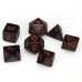 Набір кубів D&D Chessex CSX25418 (Opaque Black/Red Polyhedral 7-Die Set)