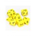 Набір кубів D&D Chessex CSX25402 (Opaque Yellow/Black Polyhedral 7-Die Set)