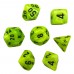 Набір кубів D&D Chessex CSX20430 (Vortex Bright Green/Black Mini Polyhedral 7-Die Set)