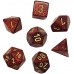 Набір кубиків D&D Chessex CSX20504 (Glitter Ruby/Gold Mini Polyhedral 7-Die Set)