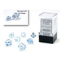 Набор костей D&D Chessex CSX20581 (Borealis Luminary Icicle/Light Blue Mini Polyhedral 7-Die Set)