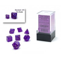Набір кубів D&D Chessex CSX20587 (Borealis Luminary Royal Purple/Gold Mini Polyhedral 7-Die Se)