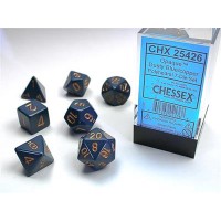 Набор костей D&D Chessex CSX25426 (Opaque Dusty Blue/Gold Polyhedral 7-Die Set)
