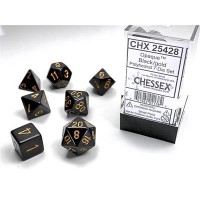 Набір кубів D&D Chessex CSX25428 (Opaque Black/Gold Polyhedral 7-Die Set)