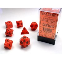 Набор костей D&D Chessex CSX25403 (Opaque Orange/Black Polyhedral 7-Die Set)